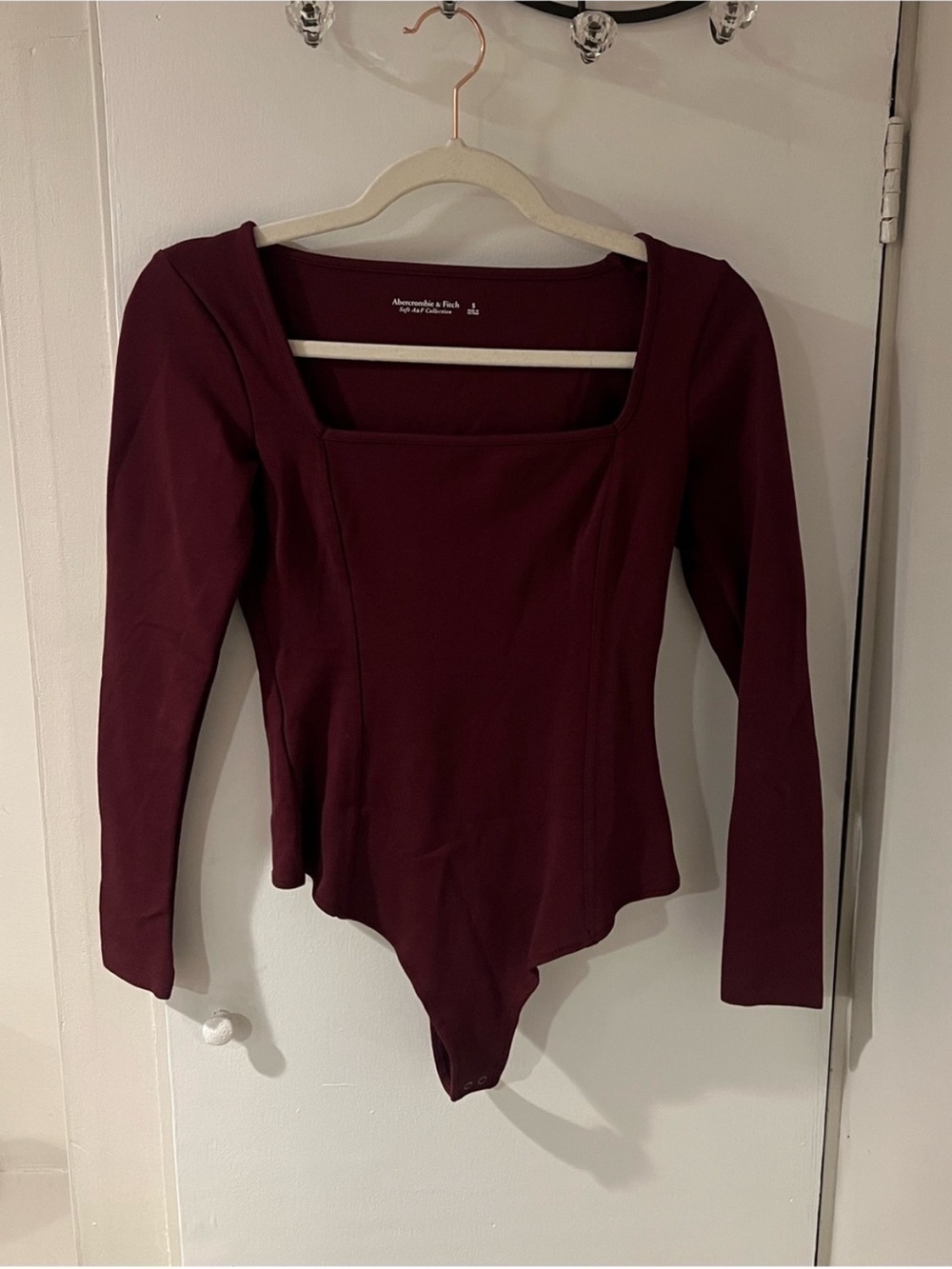 Abercrombie & Fitch Red Long-Sleeve Bodysuit